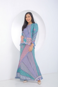 AS-IS Ayana Kurung Batik in Ocean Turquoise (TOP)